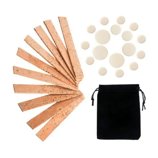 27 Pcs Clarinet Instrument Accessory Replacement Kit, Include 10 Neck Connection Cork and 17 Woodwind Pads