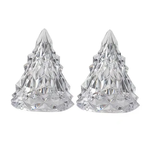 LED Light Up Tabletop Christmas Tree,2PCS Mini Xmas Night Light Christmas Ornaments Decoration, LED Xmas Tree Home Holiday Party