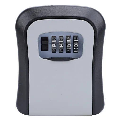 Key Lock Box Wall Mounted Multifunctional 4 Digit Combination Lock Box Theft Proof Key Safe Storage Lock Box for Hotels Homes