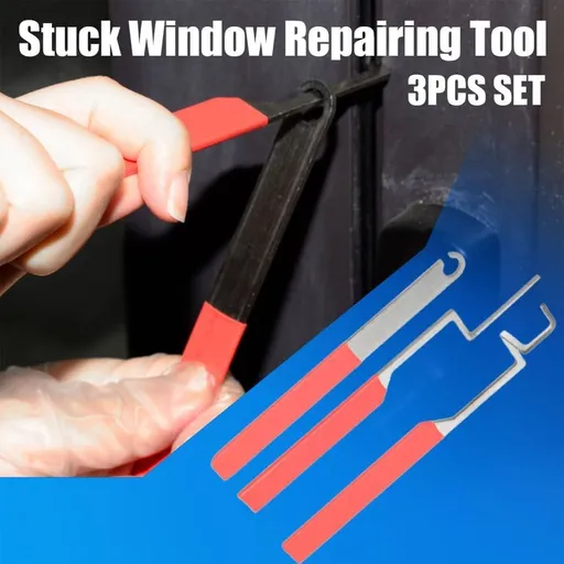 3PCS Window Release Tool Set,Stainless Steel Emergency Tools,Stuck Window Opening Tool,Anti-Slip Handle,Window Opener Emergency Tool Kit for Home