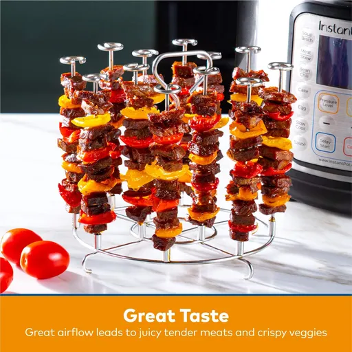 Skewer Stand Compatible with Instant Pot 6 Quart Accessories Stainless Steel Food Grade 304 7.3 Inch Diameter 5.4 Inch Height