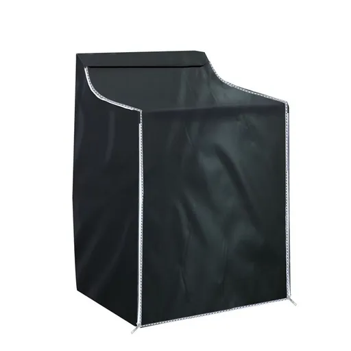 Top Load Washing Machine Cover Laundry Dryer Protect Cover Dustproof Waterproof Zipper Design for Easy Fit for Most Machine(Black)