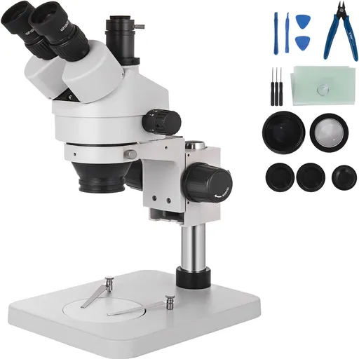 3.5X-90X Trinocular Stereo Microscope w/Pillar Stand Biological Reliable Lab