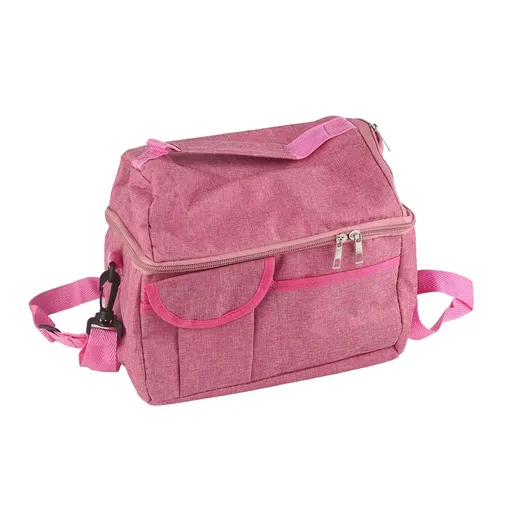 Rose Red Breastmilk Cooler Transport Bag Waterproof Large Double Layer Insulation Lunchbox Shoulder Bag