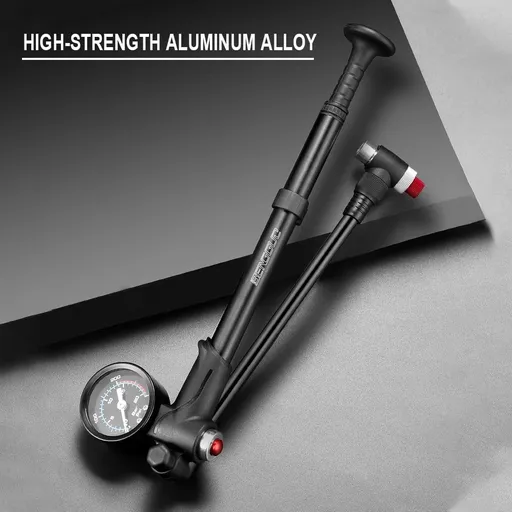 bike Bike Shock Pump with Pressure Gauge 300PSI High Pressure Bike Tire Inflator Air Pump for Fork and Rear Suspension