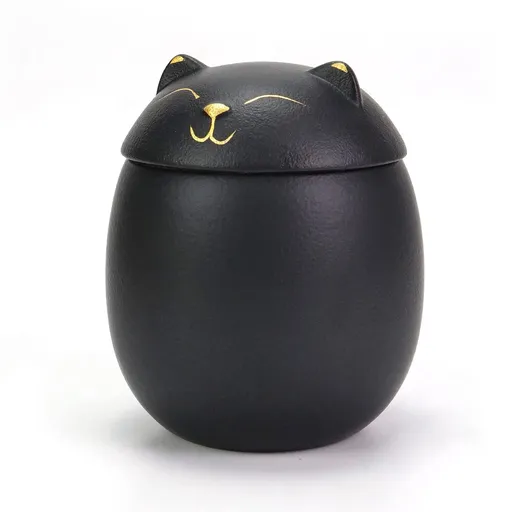 Ceramic Jar Embossed Cat Small Candy Dish Sugar Bowl Storage Jar Canister with Seal Lid A Last Forever House of Love