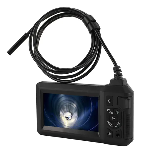 Industrial Endoscope 1080P Digital Borescope Inspection Camera 8mm IP67 Water Resistant Sewer Camera with 4.3in LCD Screen 8 LED Lights 2m Cable
