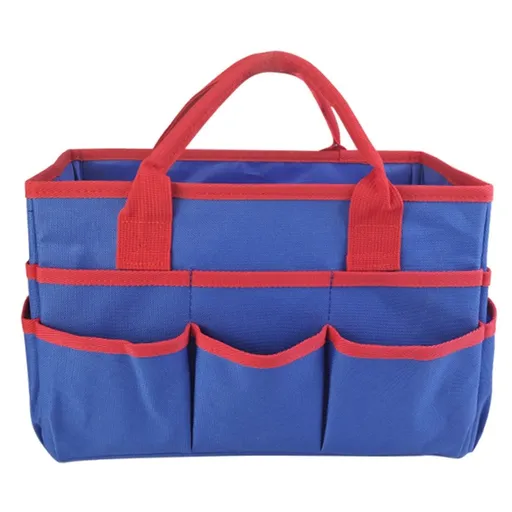 Teacher Handle Tote Bag Organizer,Tote Bag Organization for Crafts,Art,Paper,Books,School,Sewing,Travel with Handles,Ofiice Supplies Storage (Blue+red)