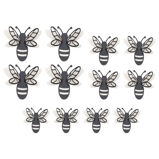 1 Set 3D Bee Wall Decals Iridescent Paper Double Layer Insect Decorations