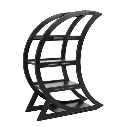 Wooden Crystal Display Shelf, Holder for Stones and Essential Oil, Black Witchy Decorative Shelves Table Top