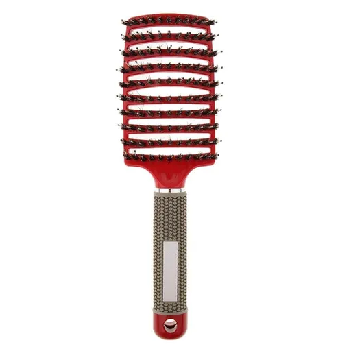 Women Hair Scalp Massage Comb Bristle Nylon Hairbrush Wet Curly Detangle Hair Brush for Salon Barber Hairdressing Styling Tools