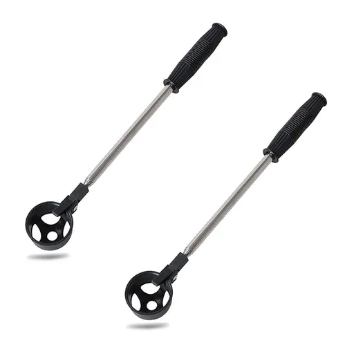 2 Pack Telescopic Golf Ball Retriever - Stainless Steel Shaft, Non-Slip Rubber Grip, 40cm to 200cm Adjustable Length, Portable Pick-Up Tool for Course and Water Hazards