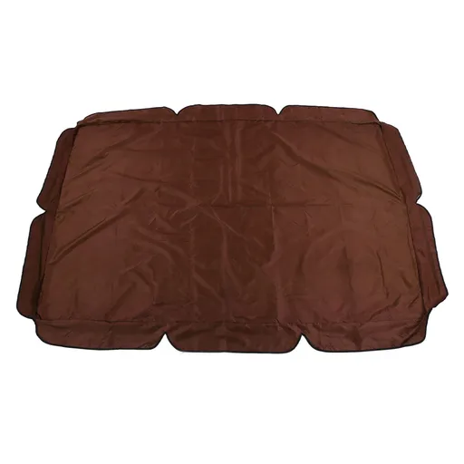 Swing Canopy Replacement Silver Coated Oxford Cloth Waterproof Swing Chair Canopy Cover for Outdoor Garden Balcony Brown