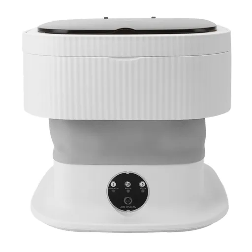 Portable Washing Machine Multifunction Powerful Foldable Washer with Dehydration Function for Baby Clothes Underwear Socks Grey