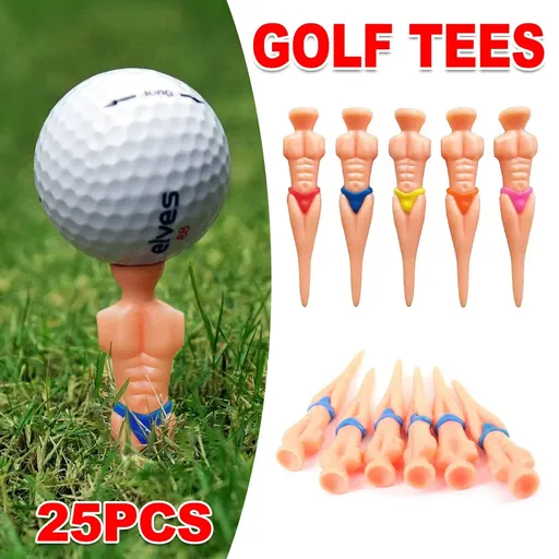Novelty Muscle Figure Golf Tees 25PCS Plastic Durable Ball Holders for Casual Play