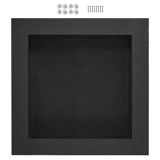 Shower Niche Ready for Tile 40.64 x 40.64 cm, Single Shelf Organizer, Square Corners Wall-inserted Niche Recessed, Black