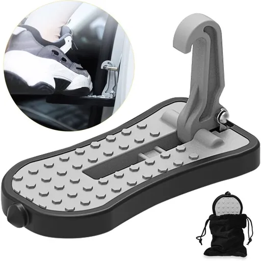 Car Door Pedal, Car Door Pedal Foot Nail U Car Door Latch Hook Pedal, With Auxiliary Pedal With Safety Hammer (16Cm,