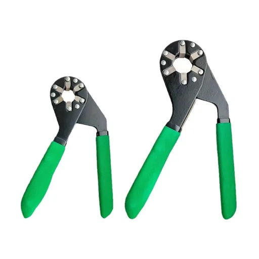Green 6-inch and 8-inch Multi-Purpose Hexagonal Magic Wrench set- High Carbon Steel Adjustable Pipe Wrench with Non-Slip TPR Handle, Universal Grip for Hex Nuts Round Pipes and Bolts, Heavy Duty Plumbing Tool for Home Repair