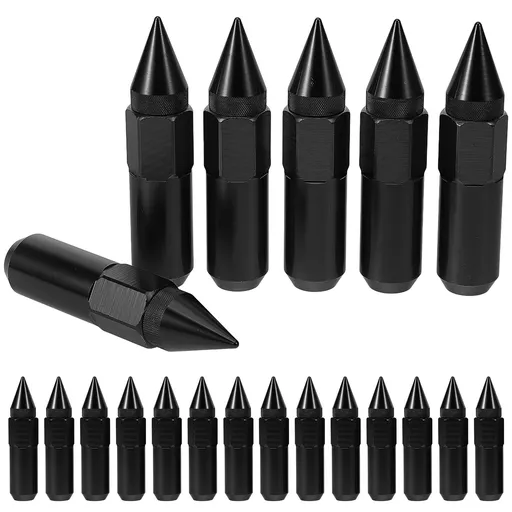 Automobile Nut Cover Wheel Nut Cover Black Aluminum 20pcs