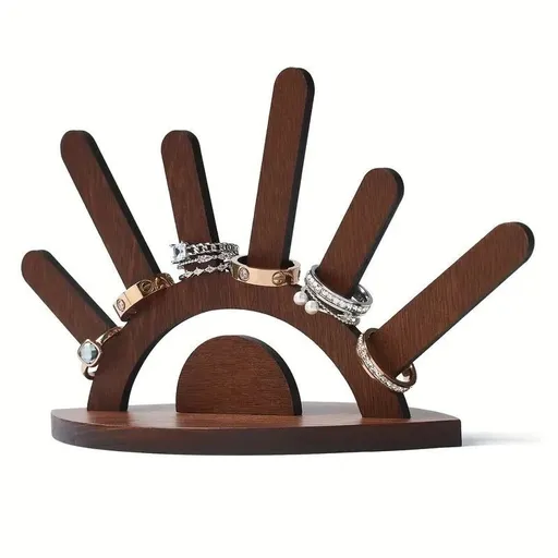 Wooden Ring Holder, Evil Eye Ring Display Wood Ring Stand, Cute Jewelry Display for Ring Display Stand, Christmas Birthday Engagement Gift for Women Her