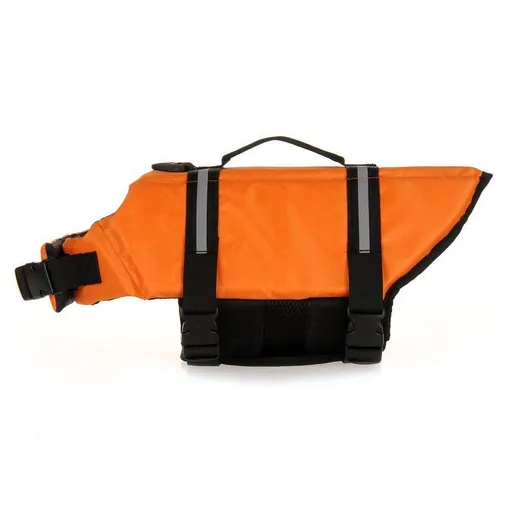 Dog Doggy Life Jacket Life Vest Saver Preserver Reflective Oxford cloth Quick Release Adjustable Bandana(orange S)