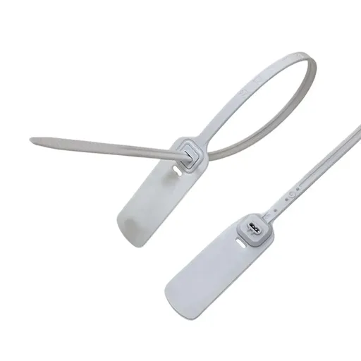 100pcs Plastic Seal Security Tags Plastic Label Tabs Ties for Luggage Bags - White-400mm