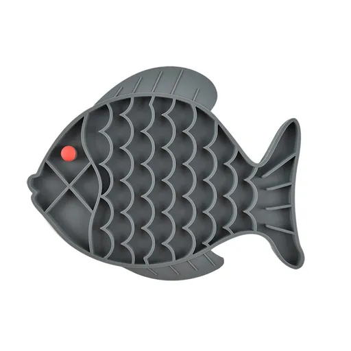 2pcs，Fish Shape Silicone Puzzle Feeder Lick Treat Mat for Dog Cat, Licking Food Pad for Healthy Eating & Anxiety Relief