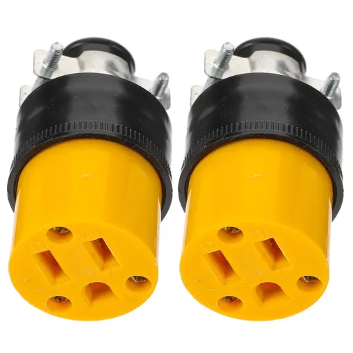 2pcs Extension Cord End Electrical Wire Repair End 3-prong Female Connector