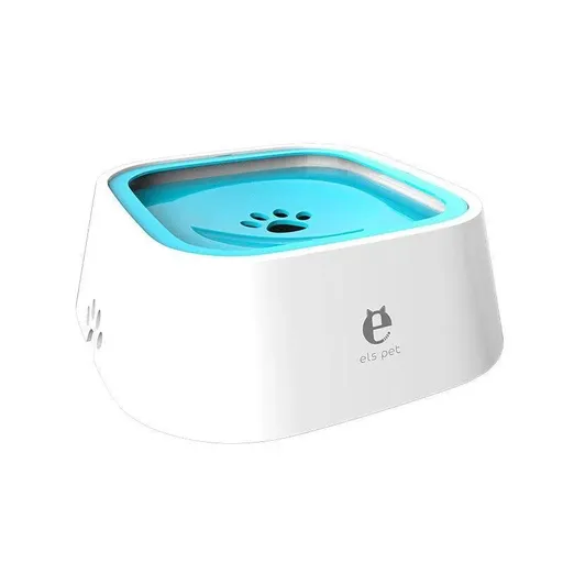 1.5L Pet Water Bowl No-Spill Design Slow Drinking Feeder with Non-Slip Base - Blue
