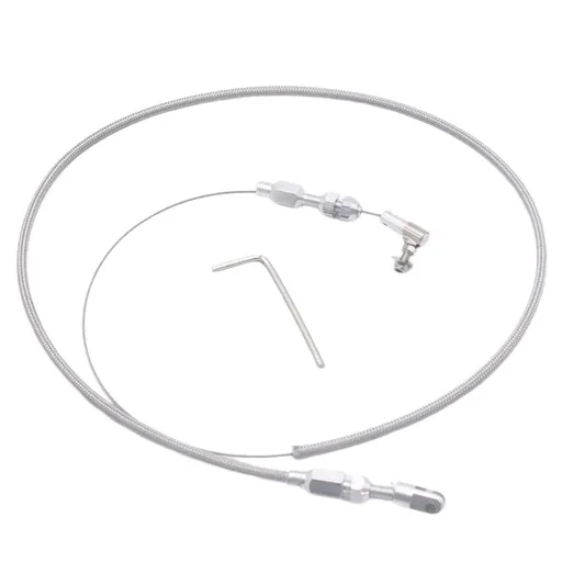 Flexible Stainless Steel Braided Brake Line With Abrasion Resistant Coiling 36" Length Universal Compatibility High Pressure Resistance Easy DIY Installation
