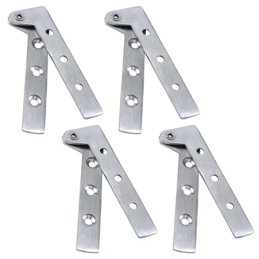 Pack of 8 360 Degree Rotatable Pivot Hinge for Window Fence Sheds Kitchen gate Closet Cupboards（Excluding screws）