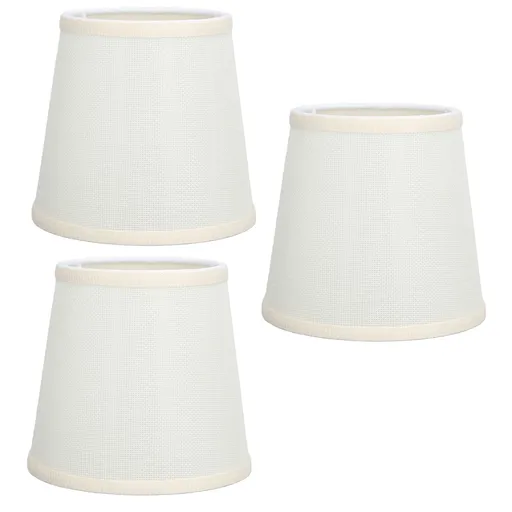 3Pcs Table Lampshade Hand Crafted High Transmittance Soft Cloth Highly Durable Safe Design Small Lamp Shades
