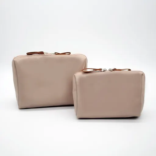 Ai Cheng Space Makeup Bag Travel Storage Hand-held cosmetic bag [khaki] small size