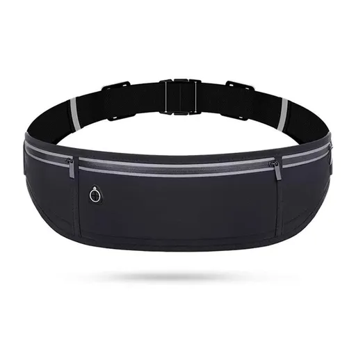 Running Belt Waist Pack Ultra Light Water Resistant Fitness Belt Waist Bag Black