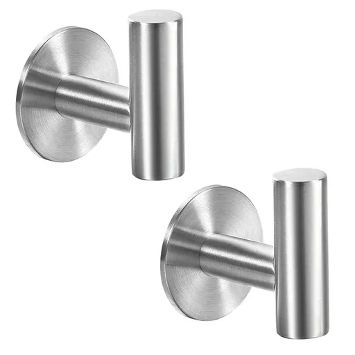 Hooks Heavy Duty Waterproof Wall Hooks Self Adhesive Coat Robe Towel Hooks for Bathrooms Kitchen Hotel Wall Mounted Hooks-2 Pack