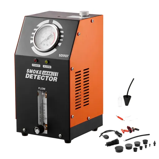 Automotive Smoke Machine Leak Detector, EVAP Vacuum Fuel Leak Tester with Built-in Air Pump, Pressure Gauge & Flow Meter, 2-Mode Vacuum Pipe Fuel Diagnostic Detector for 12V Cars Trucks Boats