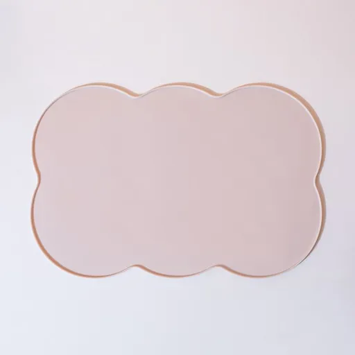 3-Piece Grey Silicone Placemat Set Cloud Shape Non-Slip Heat Resistant Kids Dining Mat