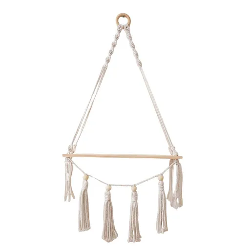 Handmade Modern Living Room Decor - Wall Decor to Securely Hold Plants & More - Beautiful Boho Decorations for Interior Design（white）