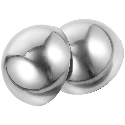 Decorative Stainless Steel Hemispheres for Handrails Silver Finish 2Set