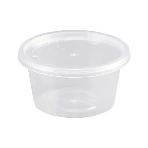 100ml Clear Plastic Takeout Containers with Lids Microwave Safe 50 Piece