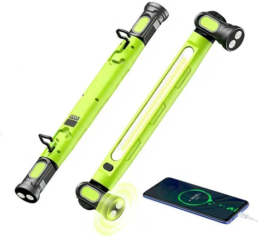 1 Piece LED Work Light, Magnetic LED Work Light Strip, 3000LM Rechargeable Inspection Light, Car Repair and Inspection, Vegetables