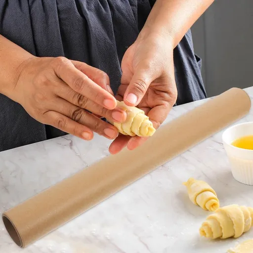 Brown Parchment Paper Roll for Baking, Nonstick Cooking and Kitchen Use, Easy Cleanup, 1 Roll Cooking Accessory