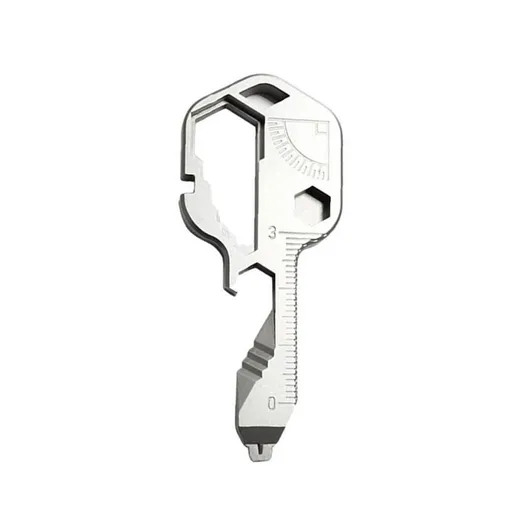 Stainless steel mini function keychain outdoor portable tool creative bottle opener wrench gift wholesale,Silver