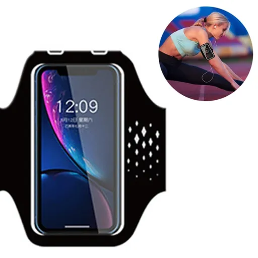 Universal Waterproof Phone Armband, iPhone Samsung, BlackCompatible with