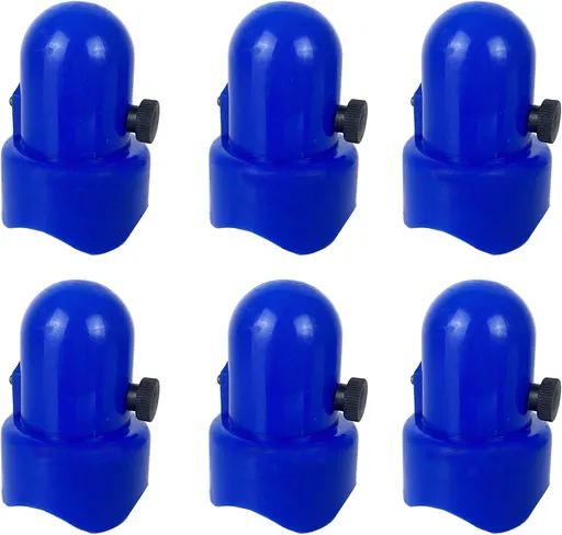 Large Trampoline Enclosure Pole Caps with Screw-in Bolts, Only Fit for Pole 1.5 Inch Diameter, 6 Piece, Blue,Trampoline Pole Toppers