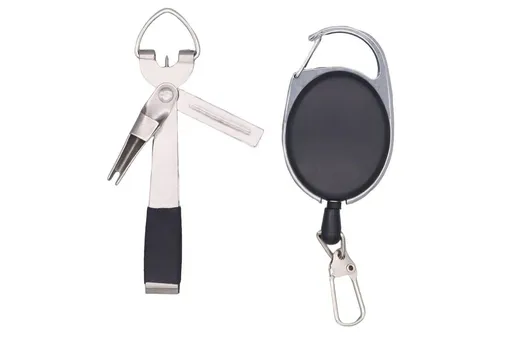 Fishing Knot Tying Tool Fast Line Clippers Tie Tippet Cutter Nipper - Silver and Black