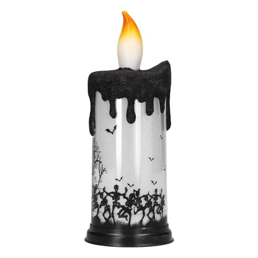 Halloween Snow Globe Candles Light LED Terrorist Decoration Electronic Candle Lamp for Party HolidayDancing Skeleton