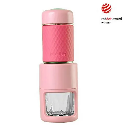 Manual Espresso Maker Portable Quick Cold Brew Compact Pink