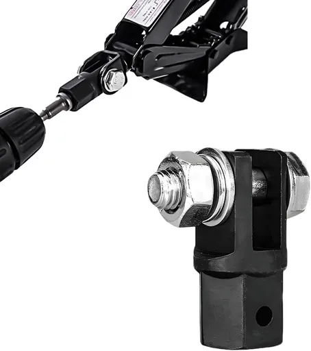 1/2" Scissor Jack Adapter, Scissor Jack Drill Adapter for 1/2 Inch Drive Socket or 13/16 Inch Lug Wrench, Drive Impact Wrench Automotive Sturdy Power Jacks Connector