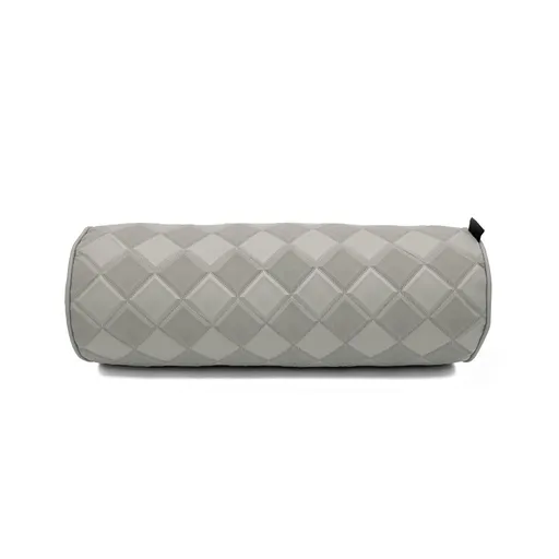 Car Neck Pillow Leather Memory Foam 35cm Korean style double rhombus neck pillow light gray spot